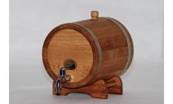 Жбан дубовый на горизонтальной подставке 3л - 30л
